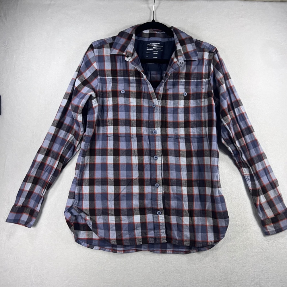 REI‎ Cooperative Plaid Flannel Long Sleeve Button Up Shirt Men's Medium Cotton